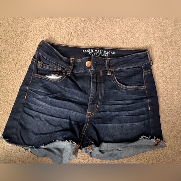 American Eagle Denim Shorts - Dark and Light Wash - Picture 4 of 5